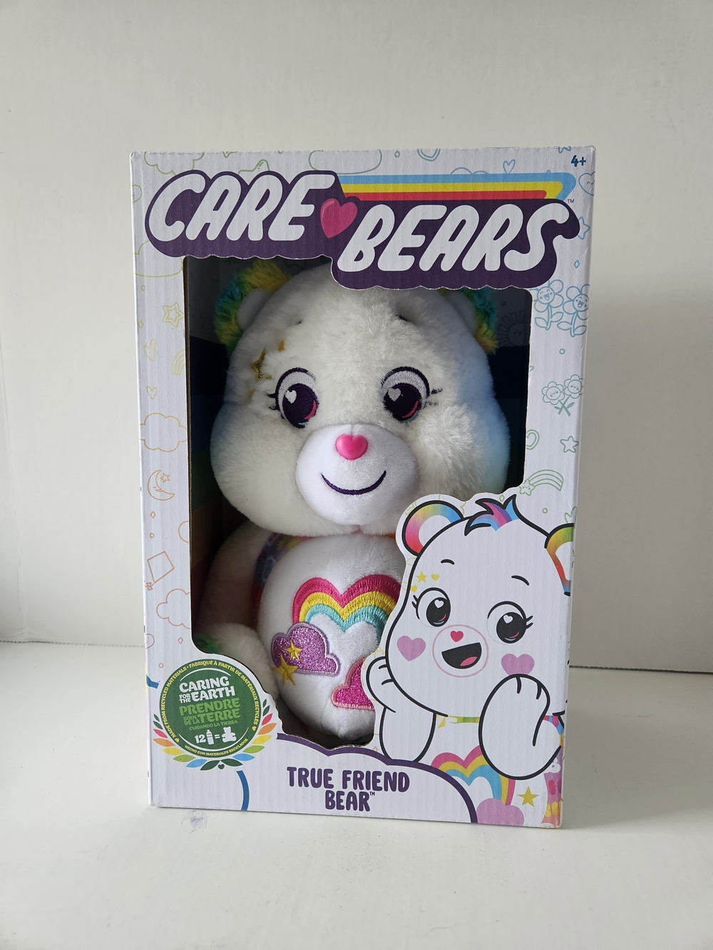 Care Bears White True Friend Bear Plush with Rainbow Details
